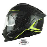 Casco Smk T-Car Nero Negro Amarillo Gris